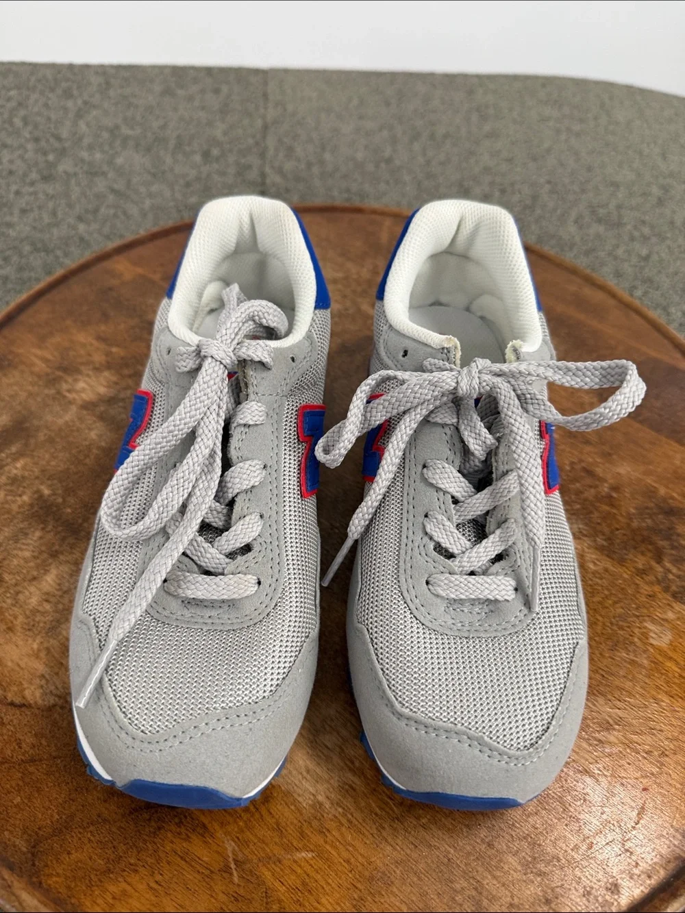 New Balance Shoes Kids 2 515 Gray Blue Red Lace Sneaker Gym Play School Athletic